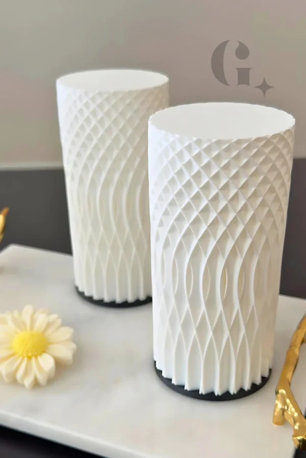 Spiral Özel Tasarım Led Aydınlatmalı Dekoratif Obje İkili Set - Görsel 6
