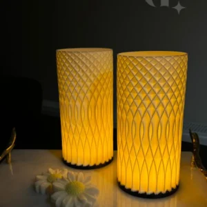 Spiral Özel Tasarım Led Aydınlatmalı Dekoratif Obje İkili Set