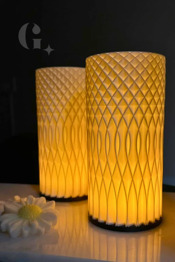 Spiral Özel Tasarım Led Aydınlatmalı Dekoratif Obje İkili Set - Görsel 5