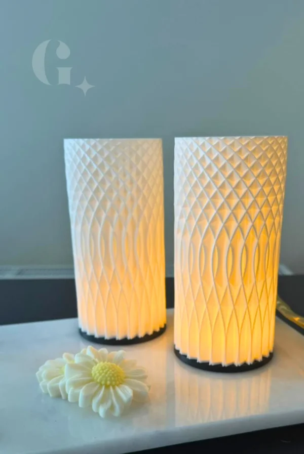 Spiral Özel Tasarım Led Aydınlatmalı Dekoratif Obje İkili Set - Görsel 4