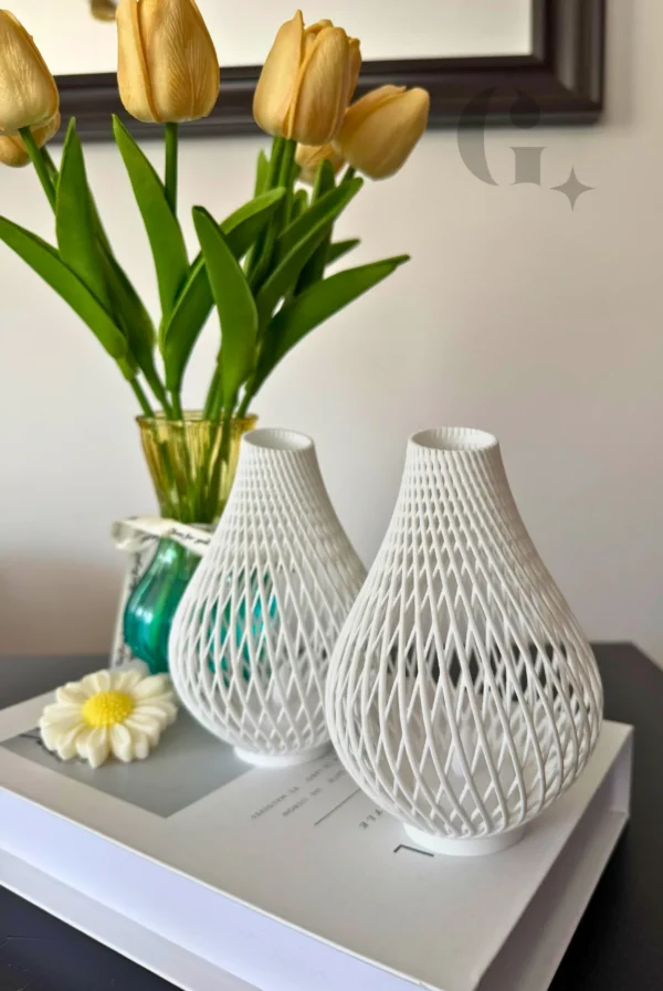 Slim Özel Tasarım Led Aydınlatmalı Dekoratif Obje İkili Set - Görsel 4